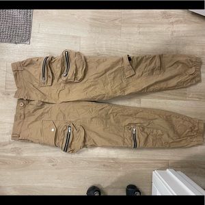 Tan cargo pants UK 10 Us6-8 barley worn